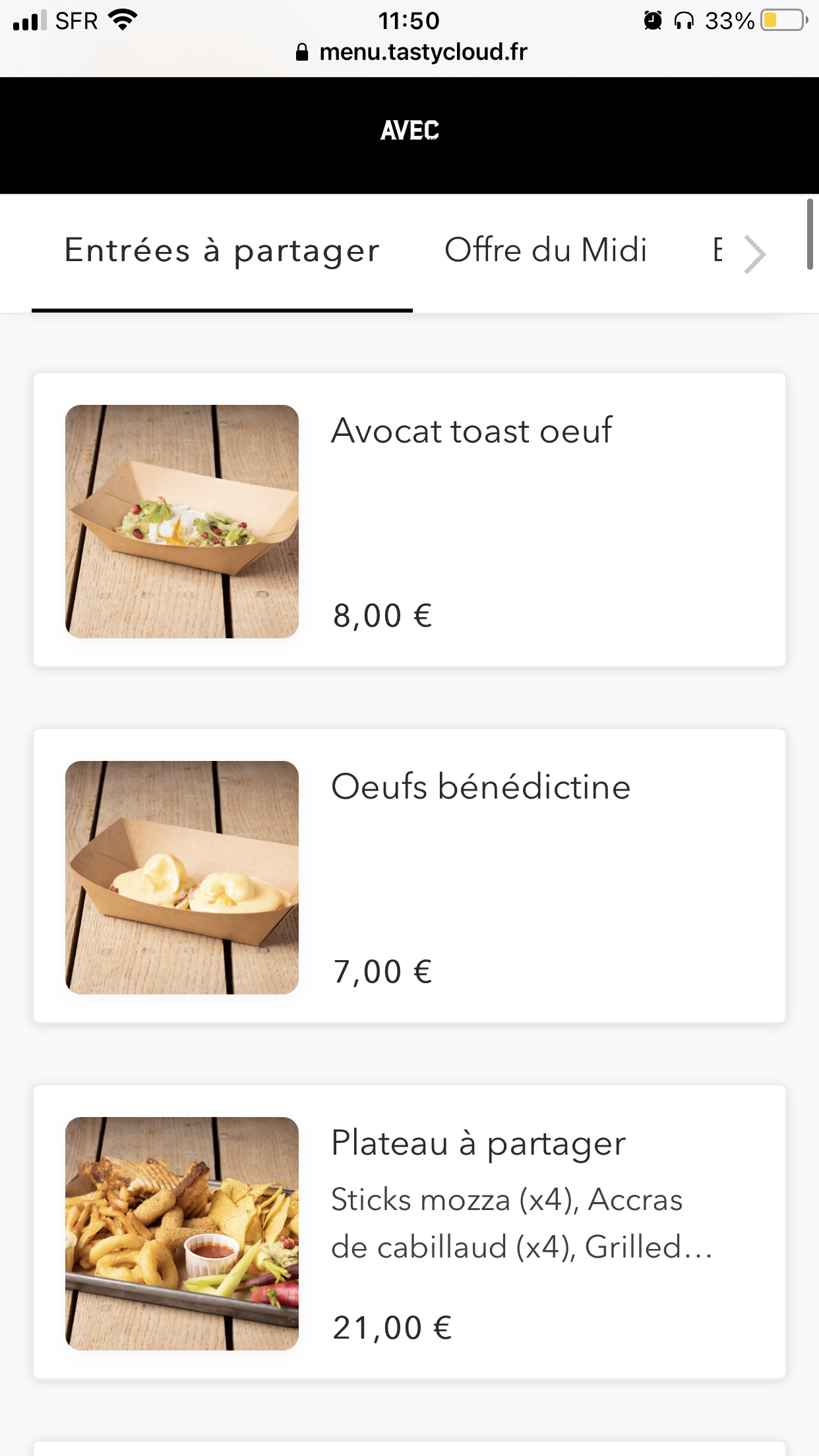 Restaurant avec menu QR code