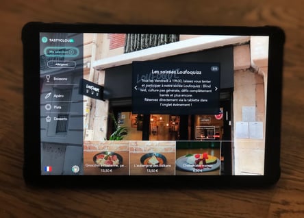 menu tablette tastycloud - Loufoque