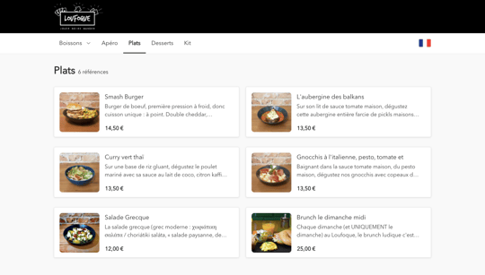 tastycloud menu Loufoque
