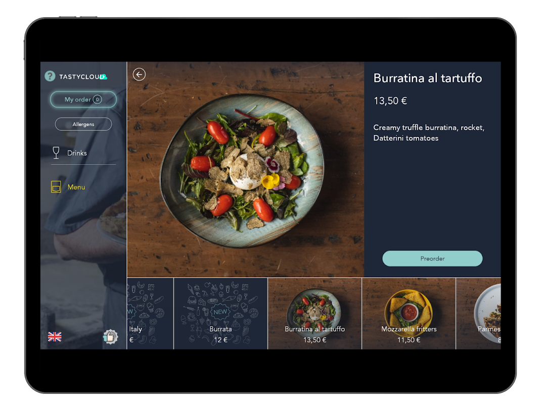 5 astuces pour accueillir les touristes étrangers TastyCloud - Menu sur tablette